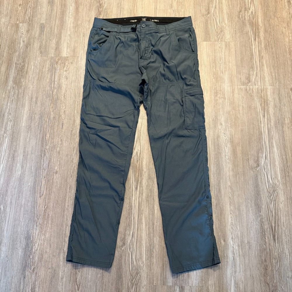 prAna Mens 38x34 Stretch Zion II Slim Pants Blue